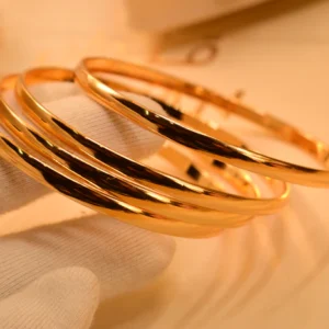 Home fancy 24k gold plated 4pc bangles set for girls/women